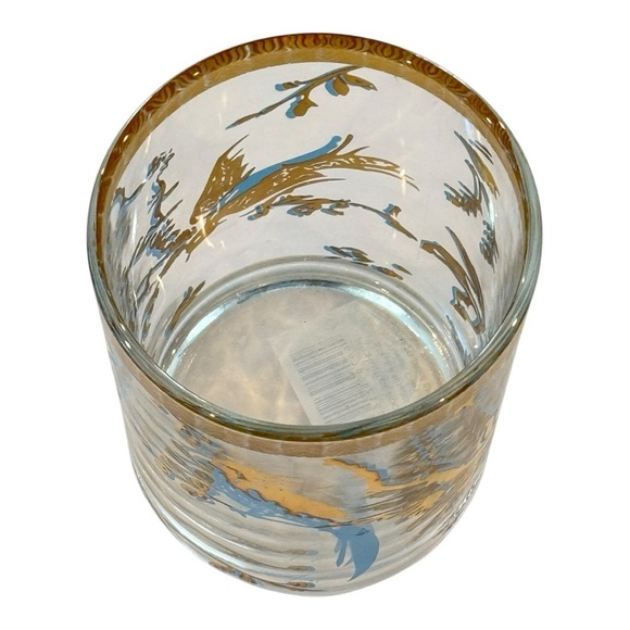 PATINA VIE Chantuse Rocks 18K Gold Filigree French Bird Motif Glass 15oz NEW - Picture 6 of 7